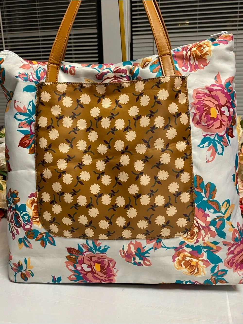 Matilda Jane Floral Oversized Zip Tote Shoulder Bag
